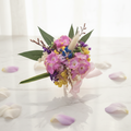 Centro de flores artesanal wax melts orquídea negra y lirio - La Brujita De Fuego