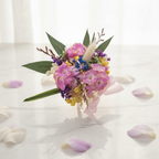 Centro de flores artesanal wax melts orquídea negra y lirio - La Brujita De Fuego