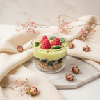 Vela de Postre Fresa y Nata - Fondo Claro 3