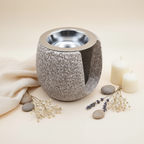 Quemador para wax melts efecto piedra resina acrílica tacto rugoso